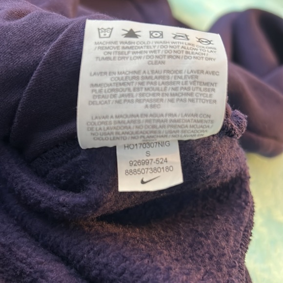 Nike Cowl Neck Hoodie Sweatshirt Deep Purple Women’s Size Small - Picture 8 of 9